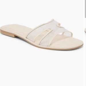Dolce Vita Flori Slide Sandal (Women) Off White Mesh Size 7.5